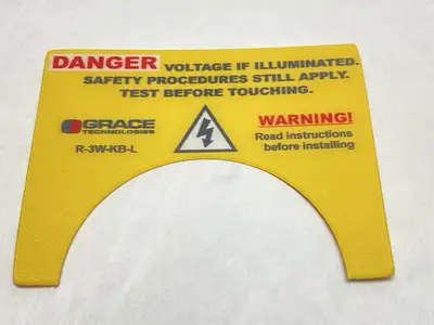 New | in-Stock Grace Technologies Danger Bezel Label LOT OF 3 Safety Products (Other) Michigan US | Maverick Industrial Sales #1391245
