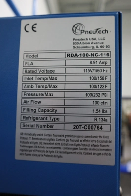 Used PNEUTECH USA RDA-100-NC-16 Air Dryers Minnesota US | Machinesused.com #1368569