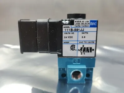 MAC 111B-591JJ Solenoid Valve, 24VDC 150PSI. 6A-12
