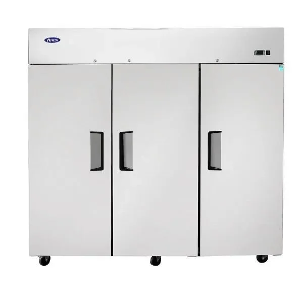 New | in-Stock Atosa New Atosa MBF8006GR Top Mount (3) Door Reach-In Refrigerator Refrigerators Illinois US | Falcon Restaurant Supply #1375459