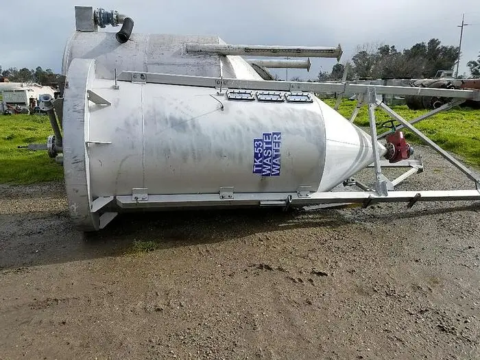 Tank, 1,100 Gallon, 316 Stainless Steel, 56" X 98", FT/CB, #S740831