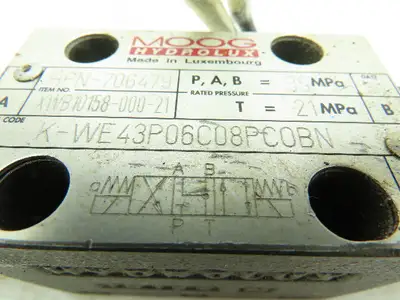 MOOG Hydrolux K-WE43P06C08PCOBN Hydraulic Directional Double Solenoid Valve 24V