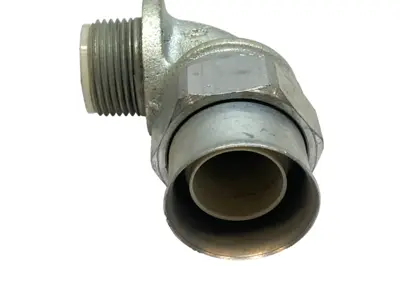 New | in-Stock Appleton Liquidtight 45° Connector 1-1/2" Malleable Iron LOT OF 2 Electrical Fittings Michigan US | Maverick Industrial Sales #1398301