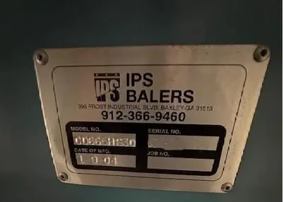 USED 2004 IPS   BALERS CD-865-HS     WIDE MOUTH