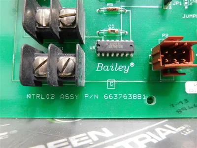 Bailey Controls NTRL02 Network 90 Remote Link Fiber Optic TU Module Used