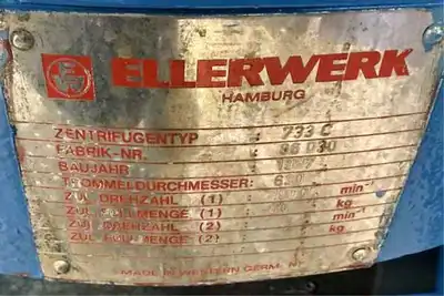 Ellerwerk 733 C perforate basket centrifuge, Hastelloy C-22.