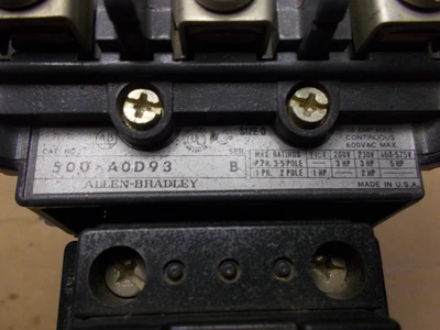 USED Allen Bradley 500A0D93