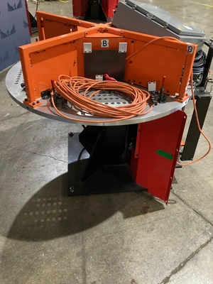 Rotary Indexing Table w/ Perforated Downdraft Surface for Welding/Assembly USED