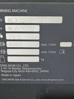 Used DMG MORI NLX 2500/700 2 AXIS CNC LATHE WITH CHIP BLASTER AND CONVEYOR CNC Lathes | Harbor Machinery Inc. #1283417