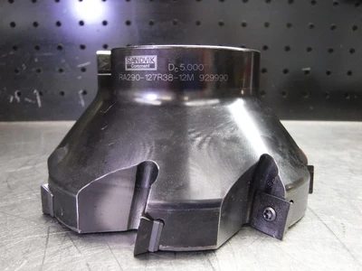 Sandvik 5" Indexable Facemill 1.5" Arbor RA290-127R38-12M (LOC698A)