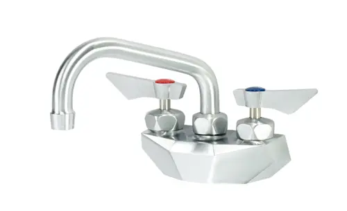 Krowne DX-406 Wall Mount Faucet w/ 6" Swing Spout - 4" Centers