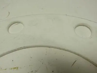 PTFE Size 6 Pipe Gaskets W/8 Bolt Holes 6-5/8" ID X 1/8" Thick