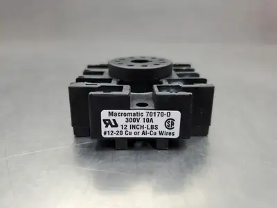 USED Macromatic 70170-D 11-Pin Relay Base, 300V, 10A.