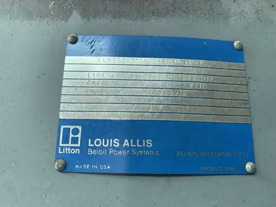 1,000 kW Hydro-Electric Generating System; MFG 1985 by Teledyne / Louis-Allis