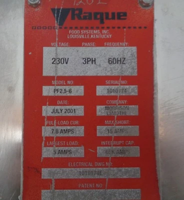 Used 2001 RAQUE FOOD SYSTEMS, LLC PF2.5-6 Piston Fillers California US | BakeryEquipment.com #1554713
