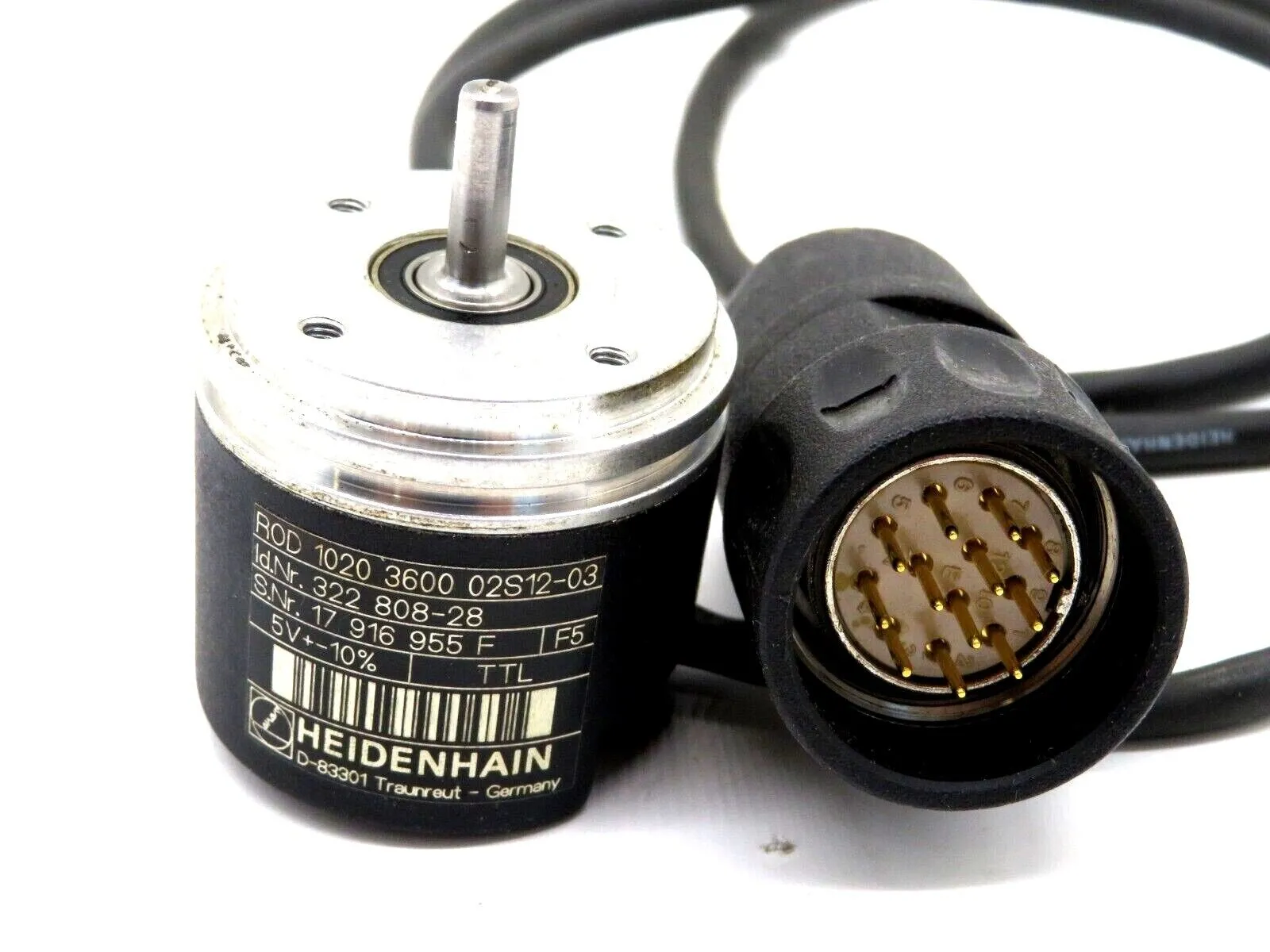 USED HEIDENHAIN ROD 1020 3600 02S12-03 ENCODER 322808-28 ROD1020360002S1203