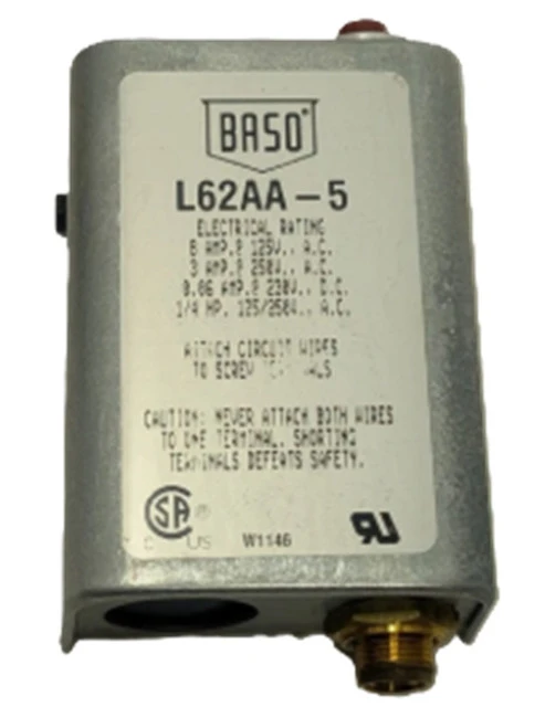 Baso Johnson Controls L62AA-5C SPST Manual Reset Pilot Switch [New]
