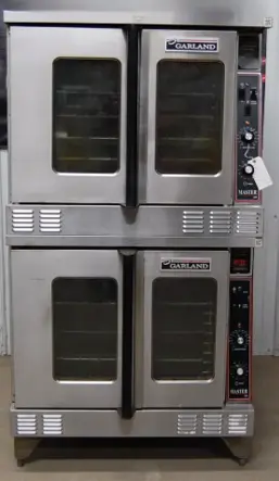 142-0018 Garland MCO-GS Double Stack Full Size Natural Gas Convection Oven