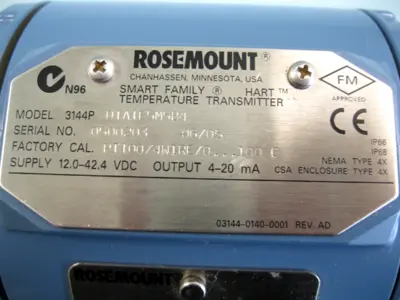USED Rosemount 3144P D1A1E5M5B4