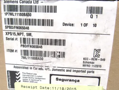 NEW SIEMENS 7ML11180BA30 ECHOMAX XPS-15 TRANSDUCER