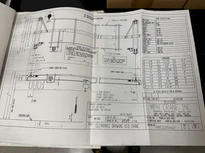 3 TON X 14' WIDE X 130' LONG MPH / BUDGIT OVERHEAD FREE STANDING CRANE SYSTEM: STOCK #20675