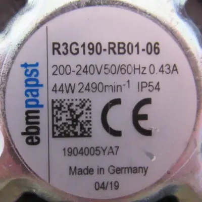 NEW EBM PAPST R3G-190-RB01-06