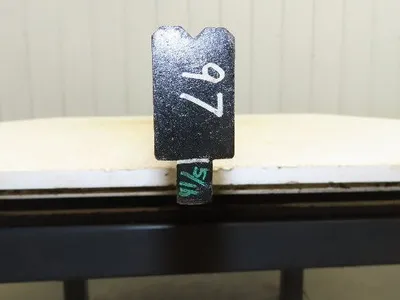 Press Brake Die 97-1/16" Long 90° V 1/4" W 5/32" Deep 1-3/4" H 1/2" Tang