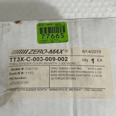 NEW Zero max TT3X-C-003-009-002