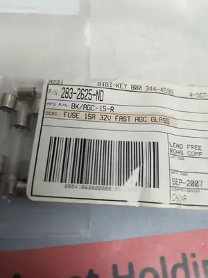 New | in-Stock BUSSMANN BK/AGC-15R Miscellaneous Equipment (Electrical & Power) | Surplus Asset Holdings #1198713