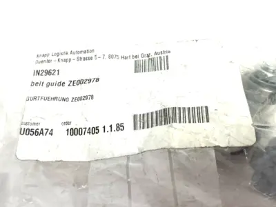 New | in-Stock Knapp Conveyor Return Belt Guide ZE002978 Conveyor Parts Michigan US | Maverick Industrial Sales #1395171