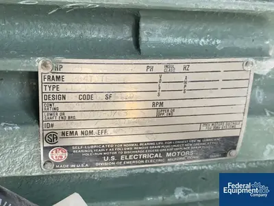 USED Myers 25/15 HP Myers Triple Shaft Disperser, S/S, XP