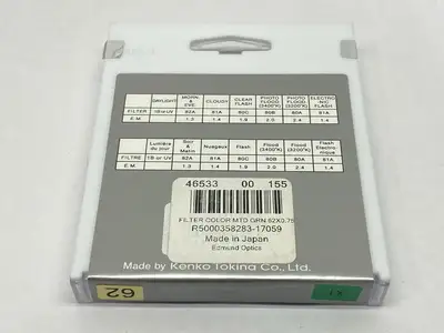 Hoya MTD HMC Green Lens Filter 62 x 0.75mm - Open box
