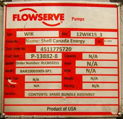 NEW FLOWSERVE 12WIK153
