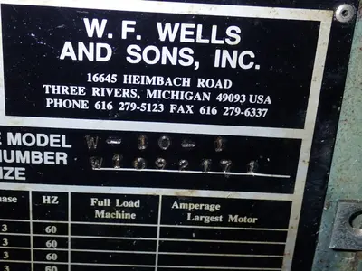 Used W.F. WELLS AND SONS, INC. W101 Horizontal Band Saws Ohio US | HGR 24 #912913