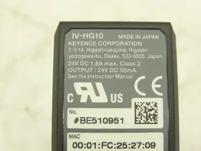 Keyence IV-HG10 PLC Ethernet Sensor Amplifier Module 24V