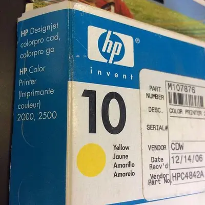 HP 10 INK COLOR YELLOW 28 ML LOT OF 5