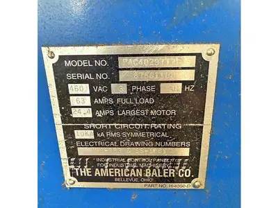 USED AMERICAN BALER PAC-4029-7T20