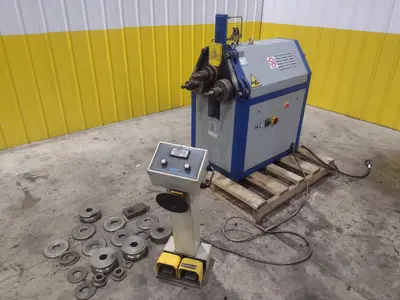 2" x 2" x 3/8" TAURING MODEL #SAF DS60 HYDRAULIC ANGLE ROLL BENDER, NEW 2003: STOCK #22814