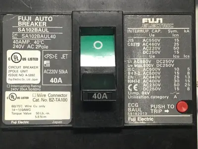 USED FUJI ELECTRIC SA102BAUL40