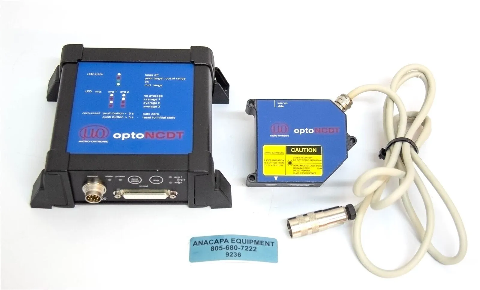 Micro-Optronics optoNCDT 1800 Laser Optical Sensor USED (9236)R