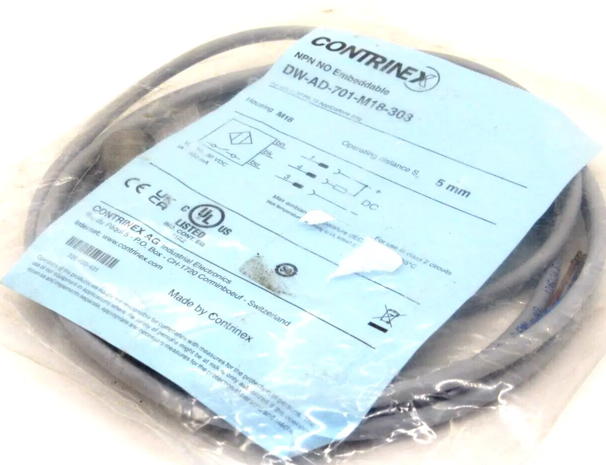 NEW CONTRINEX DW-AD-701-M18-303 INDUCTIVE SENSOR DWAD701M18303