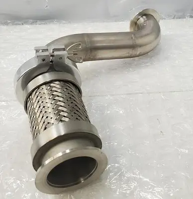 Edwards Braided Flexible Vacuum Bellows with vacuum tube ADAPTER
