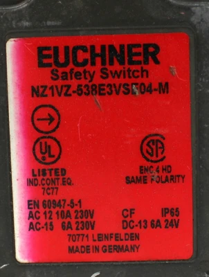 USED EUCHNER NZ1VZ-538E3VSE04-M