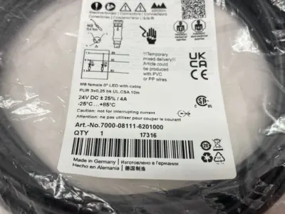 NEW MURRELEKTRONIK SINGLE ENDED M8 FEMALE 0° LED CORDSET