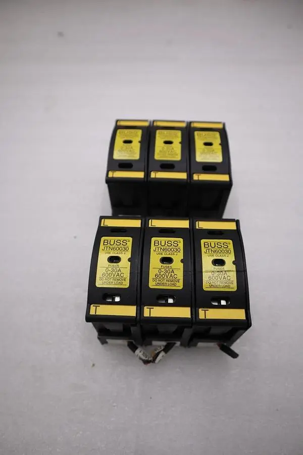 LOT OF SIX - BUSS JTN60030 Fuse Holder 0-30A 600VAC STOCK H1733