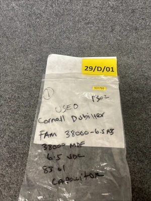 Used Cornell Dubilier Fam 38000-6.5-A3 Capacitors California US | Davliegogo LLC #1705850