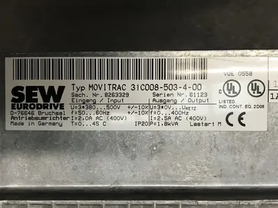 USED SEW EURODRIVE MOVITRAC 31C008-503-4-00
