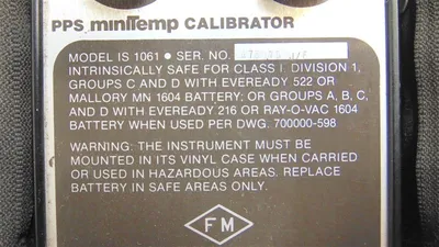 Transmation Inc. PPS miniTemp 1061 Calibrator with Carrying Case and Leads Used