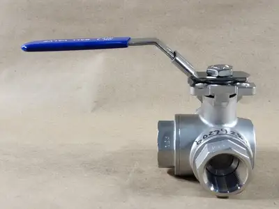 1" 1000 WOG CF8M Ball Valve, 3-Way