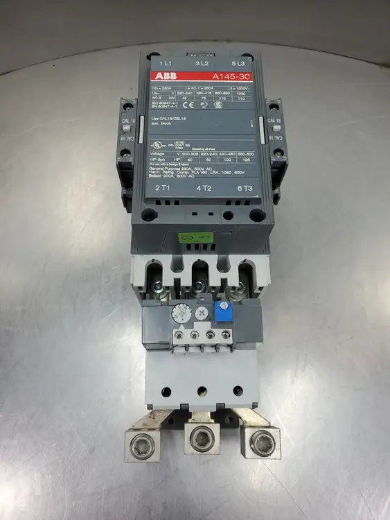 Used ABB A145-30 200-600V CONTACTOR W/TA200DU THERMAL OVERLOAD RELAY Relays & Switches | Palmetto Automation #1149782